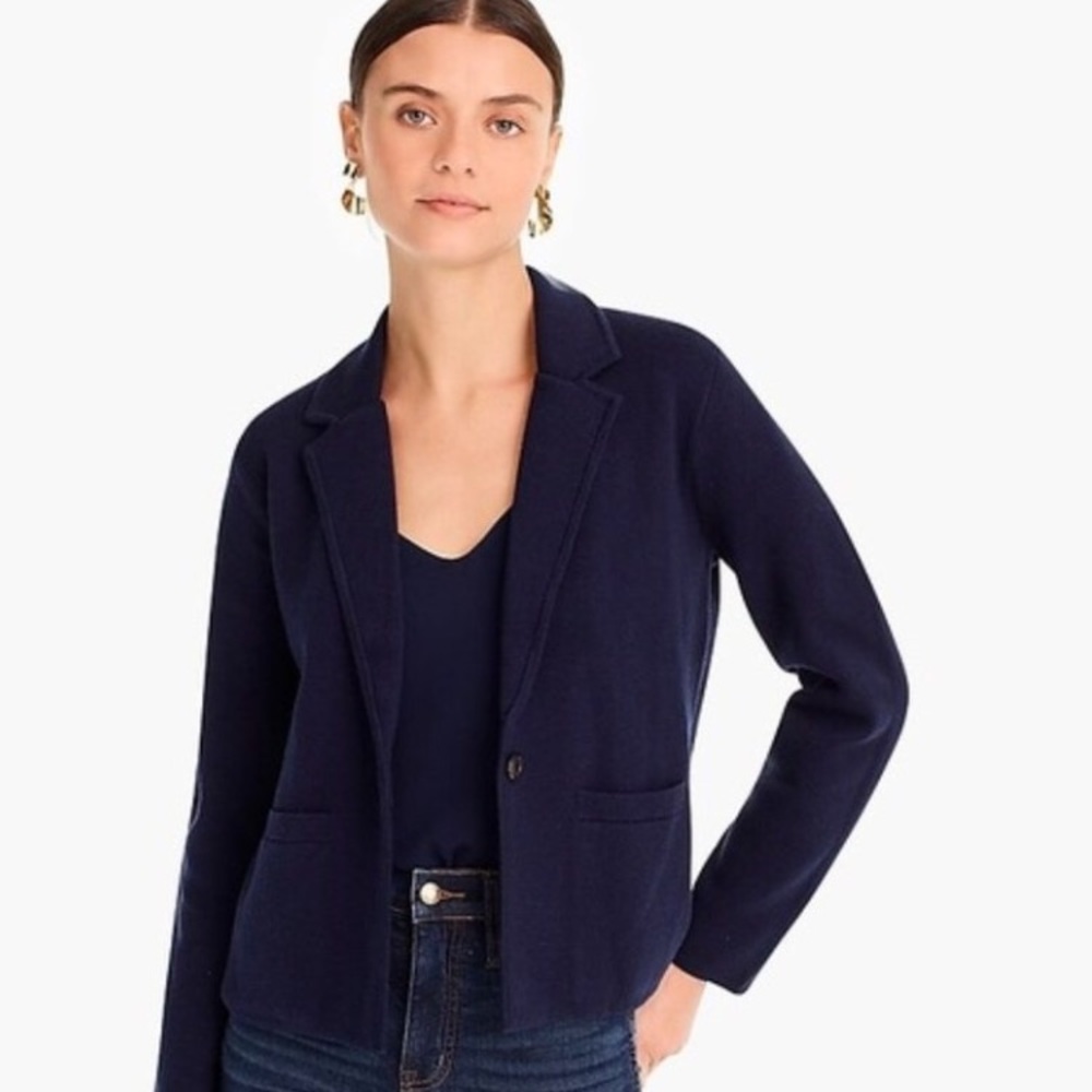 J.Crew Margot Crop Sweater Blazer